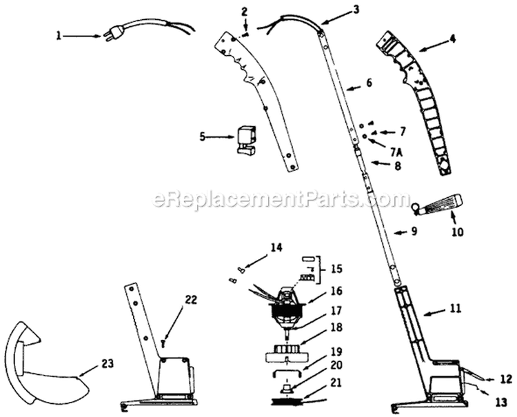 Page A Diagram and Parts List for 400  Weed Eater Trimmer